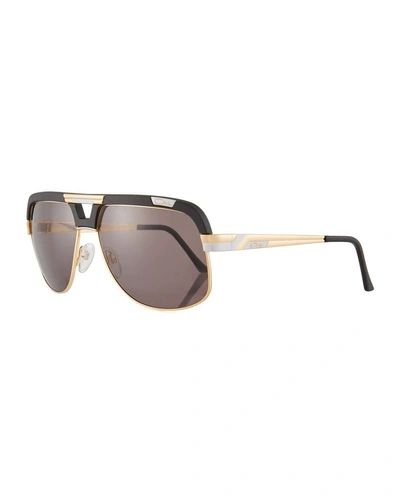 Cazal Men's Acetate/metal Aviator Sunglasses