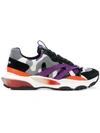 Valentino Garavani Bounce Camouflage Sneakers In Purple In Multicolour