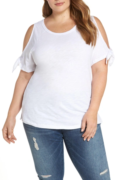 Sanctuary Lou Lou Cold Shoulder Tee In White