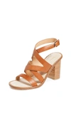 Joie Onfer Strappy Leather Block-heel Sandal In Tan