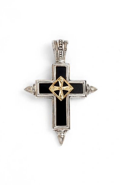Konstantino Men's Stavros Pointed Cross Pendant In Black