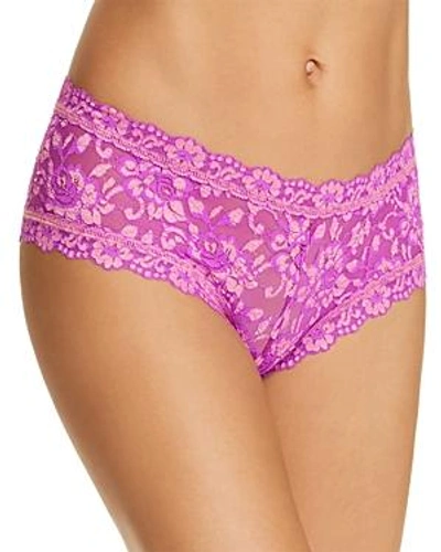 Hanky Panky Cross-dyed Lace Boyshort In Wild Orchid