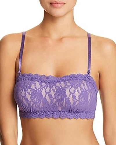 Hanky Panky Signature Lace Spacer Bandeau Bralette In Purple Berry