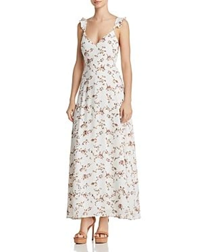 Fore Floral Maxi Dress In Nude Floral Print