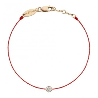 Redline 18ct Rose Gold And Diamond Illusion Red Thread Bracelet