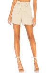 Sanctuary Muse Tie-waist Linen Shorts In Linen Beige