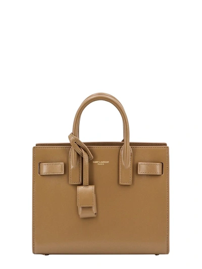 Saint Laurent Loden-coloured leather baby Sac De Jour bag