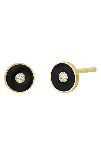 Bony Levy Diamond Circle Stud Earrings In 18k Yellow Gold