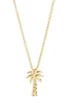 Roberto Coin Diamond Palm Tree Necklace In Gold