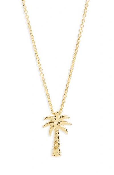Roberto Coin Diamond Palm Tree Necklace In Yellow Gold