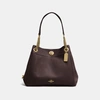 Coach Edie Schultertasche Mit Drehverschluss In Chestnut/light Gold