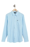 Volcom Orion Cotton Oxford Button-down Shirt In Aquamarine