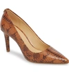 Michael Michael Kors Dorothy Flex Pump In Acorn Snake Print Fabric