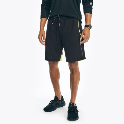 Nautica Mens Competition Sustainably Crafted 9" Colorblock Short In Black
