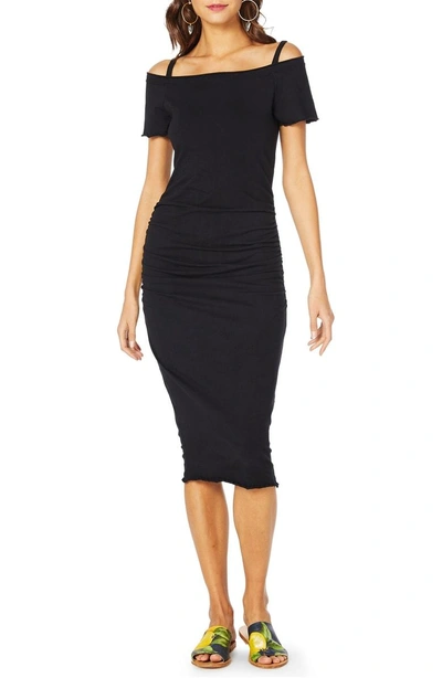 Michael Stars Cold Shoulder Dress In Black