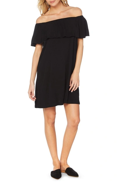 Michael Stars Cold Shoulder Dress In Black