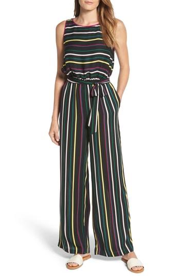 vince camuto striped jumpsuit