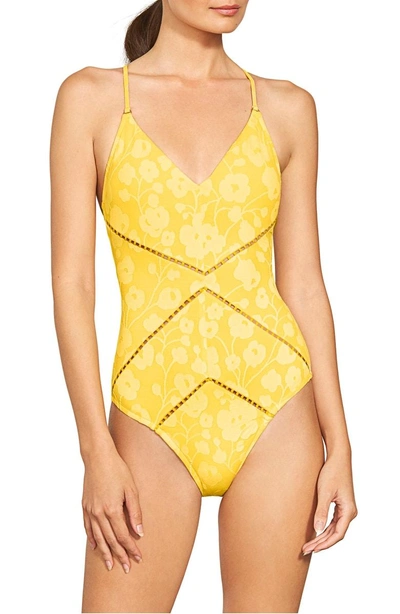 Robin Piccone Tie Back One-piece Swimsuit In Marigold