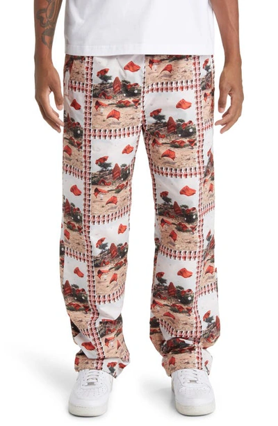 Daily Paper Rashid Print Trousers In White/ Multi Aop