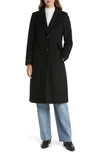 Sam Edelman Long Twill Coat In Black