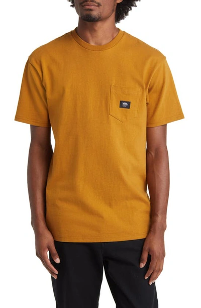 Vans Patch Pocket T-shirt In Golden Brown