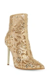 Betsey Johnson Bolt Bootie In Light Gold