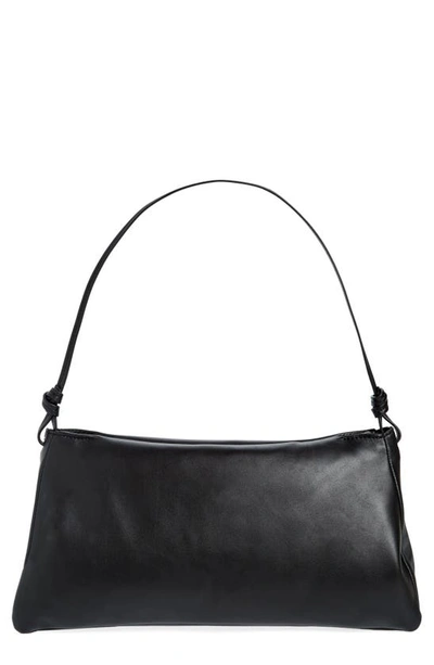 Staud Vivi Suede Shoulder Bag In Black