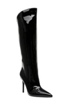 Steve Madden Sarina Pointed Toe Boot In Black Patent