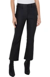 Liverpool Los Angeles Hannah Coated Crop Flare Jeans In Black