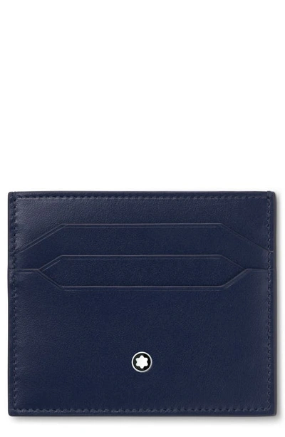 Montblanc Meisterstück Leather Card Case In Ink Blue