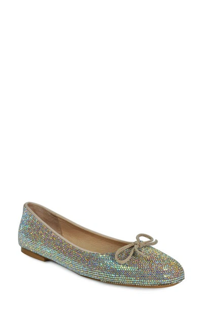 Band Of The Free Skye Rhinestone Ballet Flat In Natural