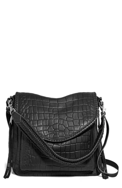 Aimee Kestenberg All For Love Convertible Leather Shoulder Bag In Black Croco