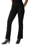 Sanctuary Abbey Slit Hem Faux Suede Pants In Black