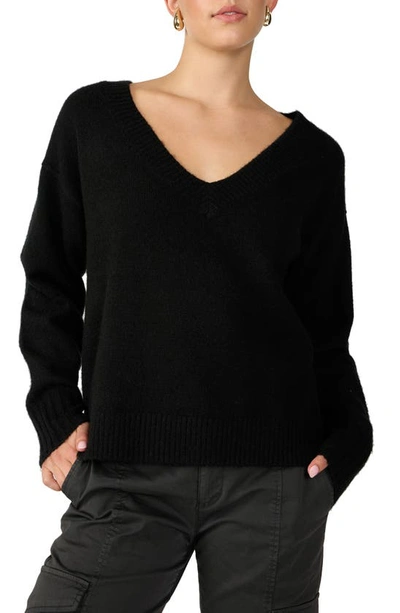 Sanctuary Easy Breezy V-neck Jumper In Black