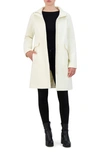 Cole Haan Signature Wool Blend Twill Full-zip Coat In Cream