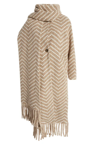 Ted Baker Jilliya Twill Knit Scarf Coat In Camel