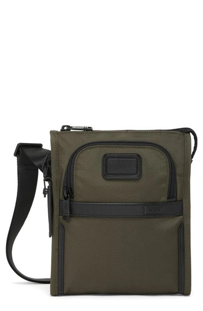 Tumi Alpha Small Ballistic Nylon Crossbody Bag In Olive Night