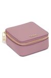 Tumi Leather Jewelry Case In Pearl Pink