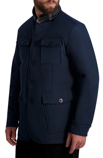 Karl Lagerfeld Puffer Blazer In Navy