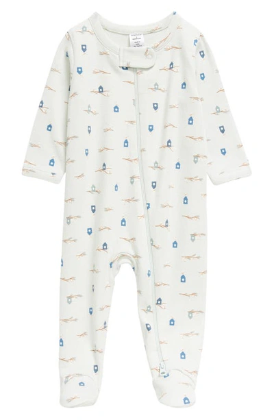 Nordstrom Print Zip Cotton Footie