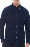 Barbour Southfield Plaid Tailored Button-down Shirt In Navy
