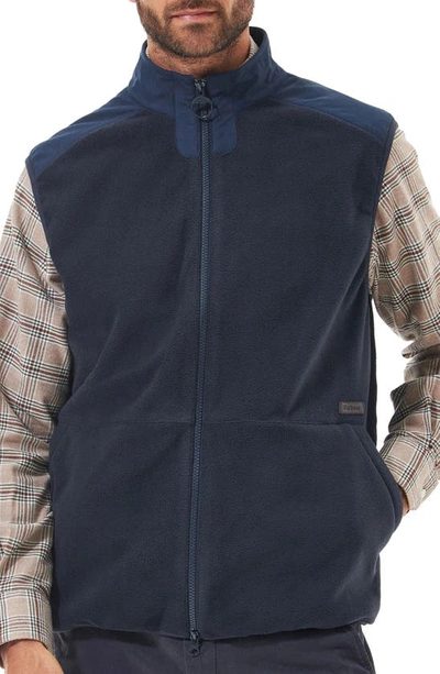 Barbour Country Fleece Vest In Blue