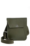 Akris Small Anouk Leather Crossbody Bag In 054 Olive