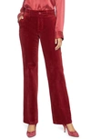 Nydj Straight Leg Velveteen Trouser Pants In Boysenberry