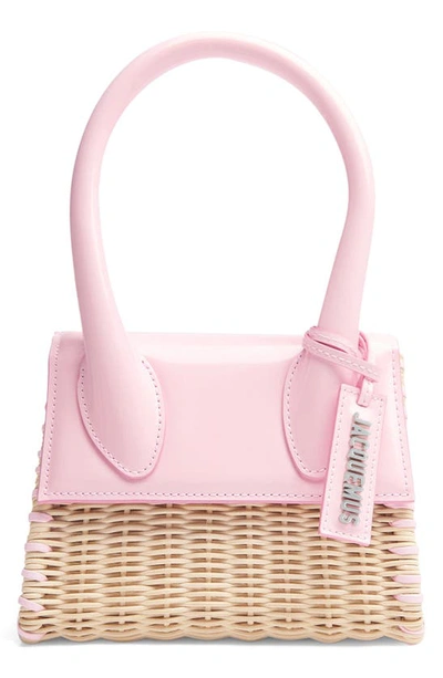 Jacquemus Le Chiquito Moyen Wicker Bag In Pastel