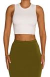 N By Naked Wardrobe Bare Crop Tank Top In White