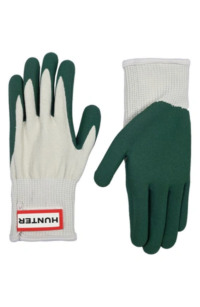 Hunter Rubberized Garden Gloves In  Green