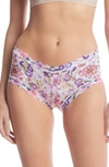 Hanky Panky Print Lace Boyshorts In Pressed Boquet Print