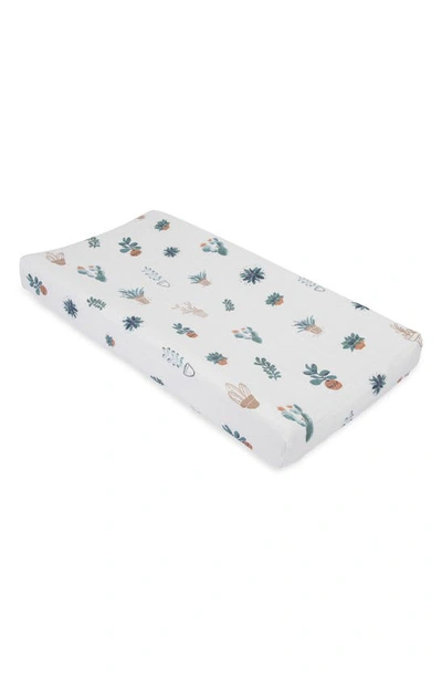 Little Unicorn Cotton Muslin Changing Pad Cover In Prickle Pot
