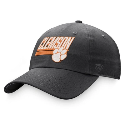 Top Of The World Charcoal Clemson Tigers Slice Adjustable Hat
